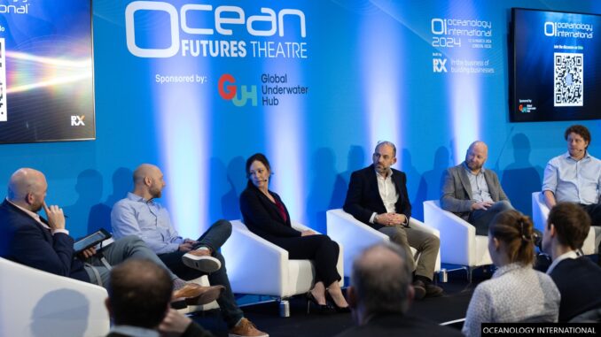 Ocean Futures Theatre is a 200-seat hub on the exhibition floor which focuses on emerging technologies, market trends and strategies for new ocean enterprises.