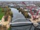 Nottingham's new footbridge over the Trent.