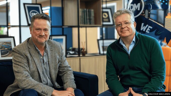 James Neil of Dalcour Maclaren (R) has agreed the takeover of Geomap with its owner Charles Potten.