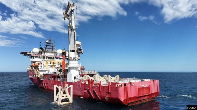 The Fugro Etive has placed 48 artificial reef blacks in 35 metres of water off Western Australia.