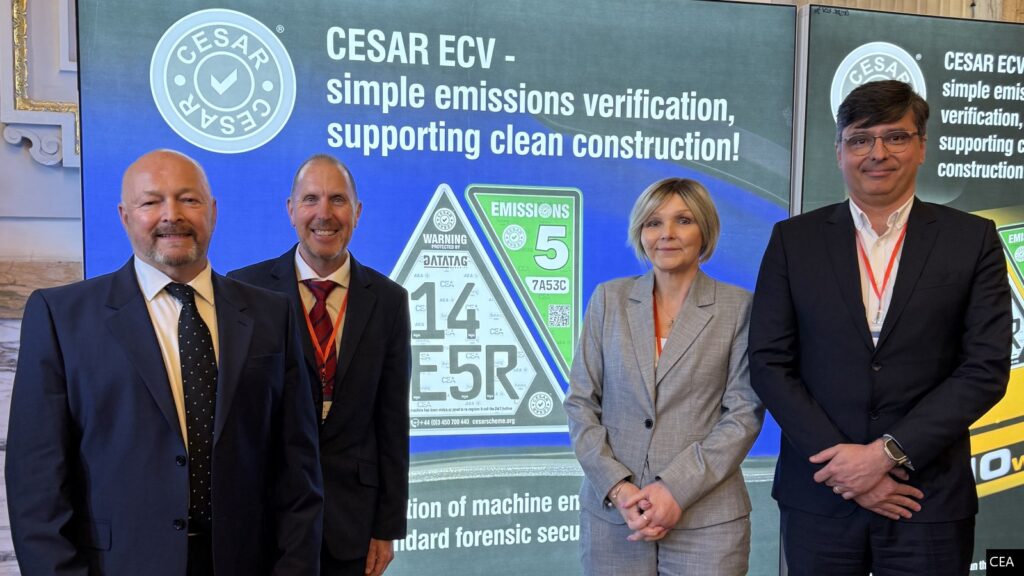 Left to right Kevin Howells, Managing Director, Datatag; Alan Beech, Chairman, AMPS; Viki Bell, CEO, CEA; and Tiago Courinha, Global Business Head for Power Generation.