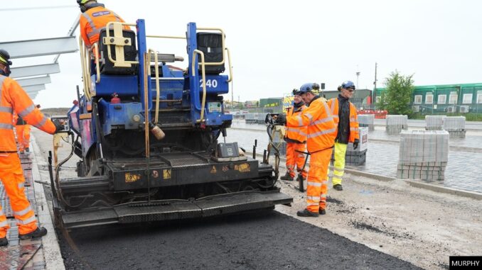 Murphy has laid negative-carbon asphalt for a car park in Golborne, near Wigan.