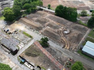 Aerial view of the Fort Halstead site in Sevenoaks, Kent - June 2026.