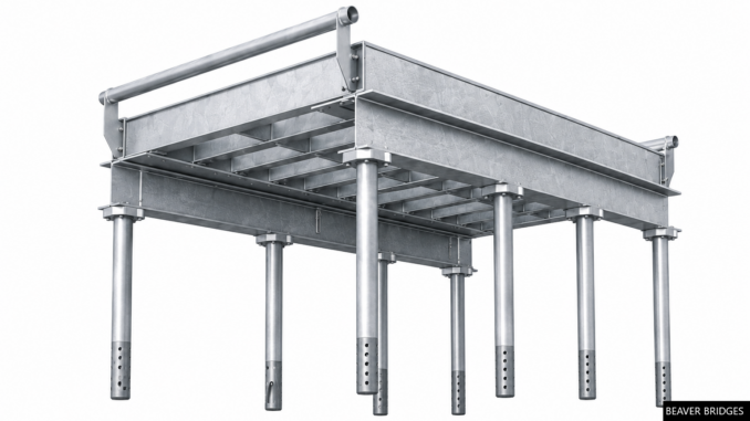 The new BCB culvert bridge with pile tubes.