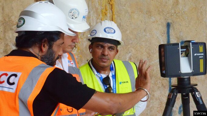 Senior Survey Manager Murat Pehlivan and his surveying team are responsible for acquiring high-precision data of both new and existing project structures.
